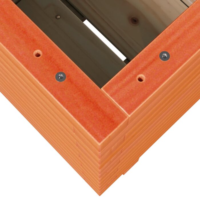 Jardinière cire marron 40x40x49,5 cm bois de pin massif – Image 6