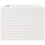 Jardinière blanc 60x60x49,5 cm bois de pin massif – Image 4