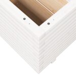 Jardinière blanc 60x60x49,5 cm bois de pin massif – Image 6