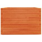Jardinière cire marron 70x70x49,5 cm bois de pin massif – Image 4