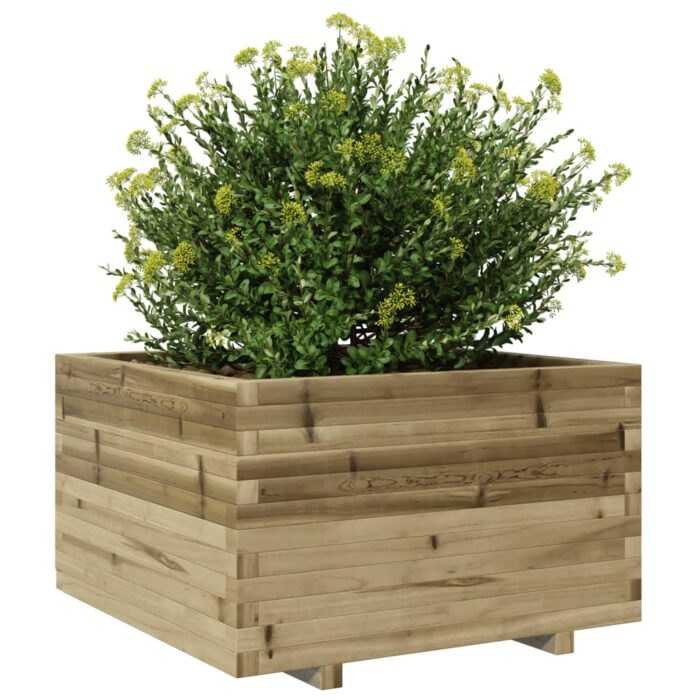 Jardinière 80x80x49,5 cm bois de pin imprégné – Image 2