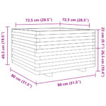 Jardinière 80x80x49,5 cm bois de pin imprégné – Image 8