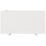 Jardinière blanc 90x90x49,5 cm bois de pin massif – Image 3