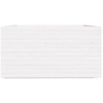 Jardinière blanc 90x90x49,5 cm bois de pin massif – Image 4