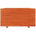 Jardinière cire marron 90x90x49,5 cm bois de pin massif – Image 3