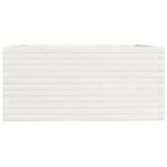 Jardinière blanc 100x100x49,5 cm bois de pin massif – Image 4