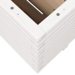 Jardinière blanc 100x100x49,5 cm bois de pin massif – Image 6
