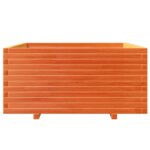 Jardinière cire marron 100x100x49,5 cm bois de pin massif – Image 3