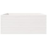 Jardinière blanc 110x110x49,5 cm bois de pin massif – Image 4