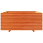 Jardinière cire marron 110x110x49,5 cm bois de pin massif – Image 3