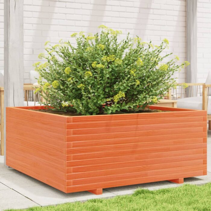 VXL8721102666766_m_en_hd_1.jpg Jardinière cire marron 110x110x49,5 cm bois de pin massif – Image 1