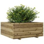 Jardinière 110x110x49,5 cm bois de pin imprégné – Image 2