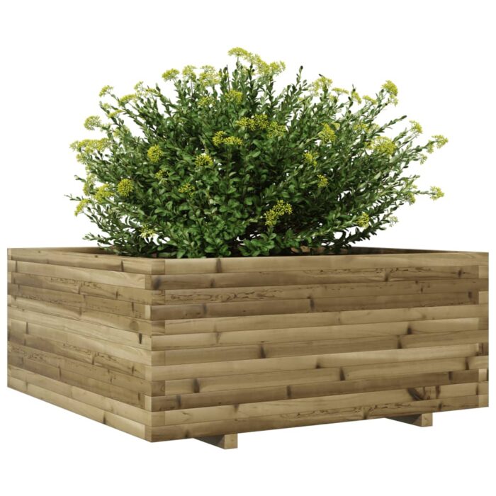 Jardinière 110x110x49,5 cm bois de pin imprégné – Image 2