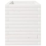 Jardinière blanc 90x40x49,5 cm bois de pin massif – Image 4