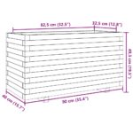 Jardinière blanc 90x40x49,5 cm bois de pin massif – Image 8