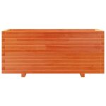 Jardinière cire marron 110x40x49,5 cm bois de pin massif – Image 3