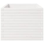 Jardinière blanc 90x60x49,5 cm bois de pin massif – Image 4