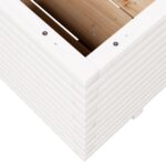 Jardinière blanc 90x60x49,5 cm bois de pin massif – Image 6