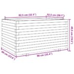 Jardinière blanc 90x60x49,5 cm bois de pin massif – Image 8