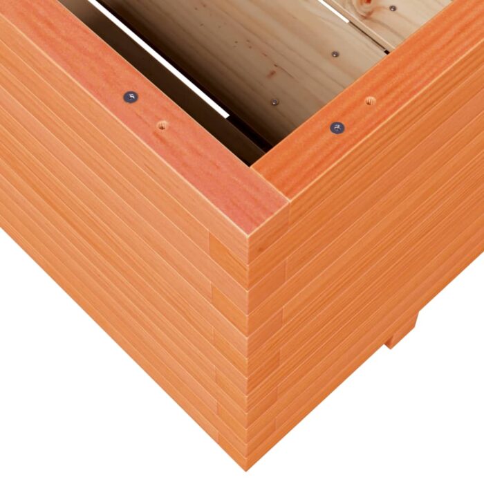 Jardinière cire marron 90x60x49,5 cm bois de pin massif – Image 6