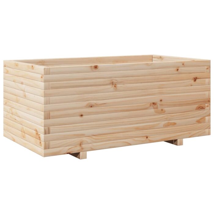 Jardinière 110x60x49,5 cm bois de pin massif – Image 5