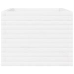 Jardinière blanc 110x60x49,5 cm bois de pin massif – Image 4