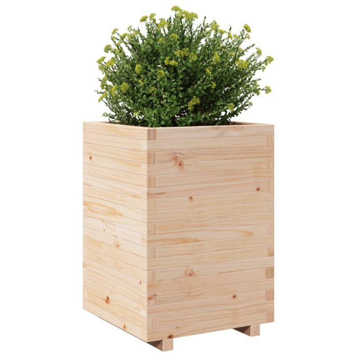 Jardinière 50x50x72,5 cm bois de pin massif – Image 2