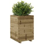 Jardinière 50x50x72,5 cm bois de pin imprégné – Image 2