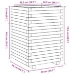 Jardinière 50x50x72,5 cm bois de pin imprégné – Image 8