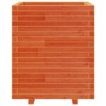 Jardinière cire marron 60x60x72,5 cm bois de pin massif – Image 3