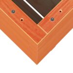 Jardinière cire marron 60x60x72,5 cm bois de pin massif – Image 6