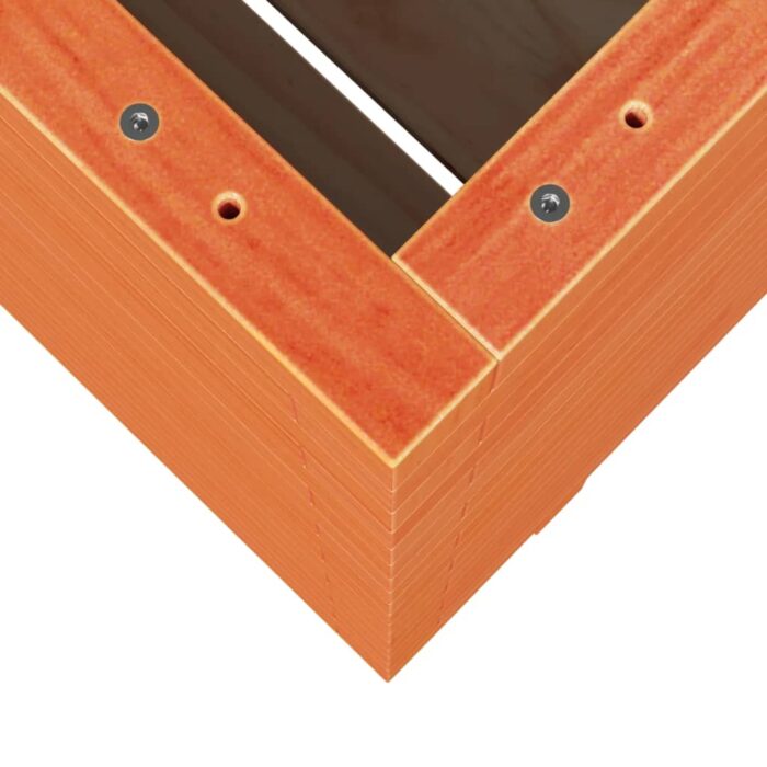 Jardinière cire marron 60x60x72,5 cm bois de pin massif – Image 6