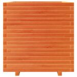 Jardinière cire marron 70x70x72,5 cm bois de pin massif – Image 3