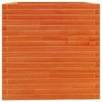 Jardinière cire marron 70x70x72,5 cm bois de pin massif – Image 4