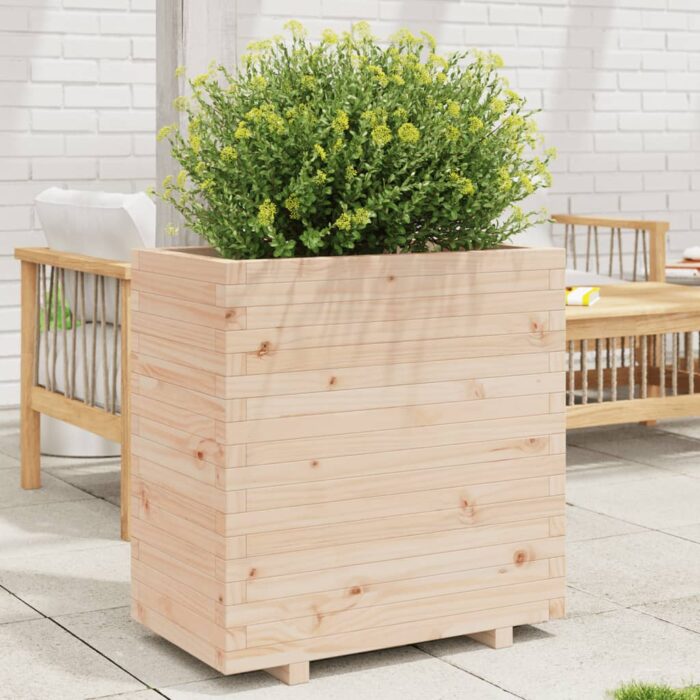 Jardinière 70x40x72,5 cm bois de pin massif – Image 1
