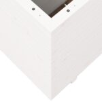 Jardinière blanc 70x40x72,5 cm bois de pin massif – Image 6