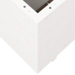 Jardinière blanc 90x40x72,5 cm bois de pin massif – Image 6