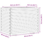 Jardinière 90x60x72,5 cm bois de pin massif – Image 8