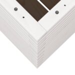 Jardinière blanc 90x60x72,5 cm bois de pin massif – Image 6