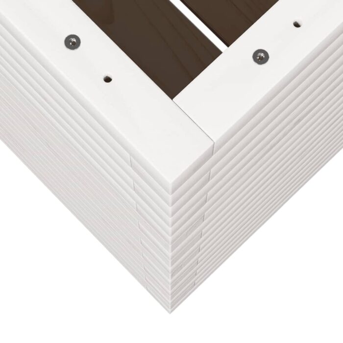 Jardinière blanc 90x60x72,5 cm bois de pin massif – Image 6