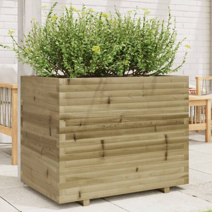 Jardinière 90x60x72,5 cm bois de pin imprégné – Image 1