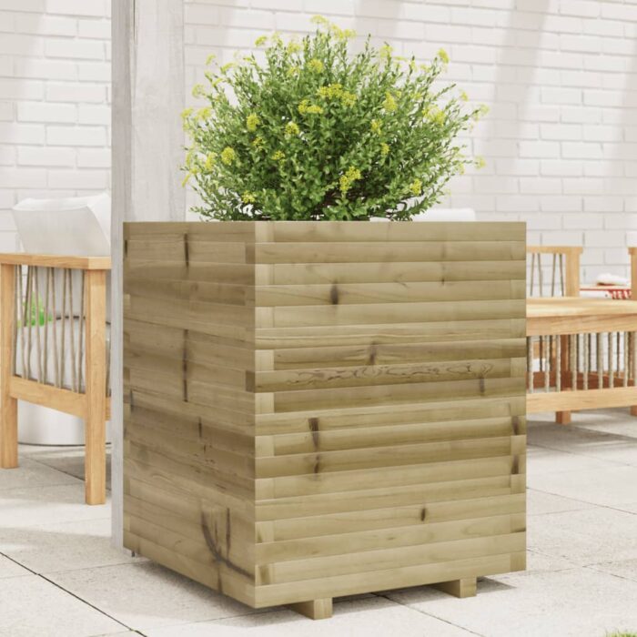 Jardinière 60x60x72 cm bois de pin imprégné – Image 1