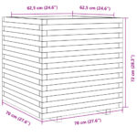 Jardinière 70x70x72 cm bois de pin massif – Image 8