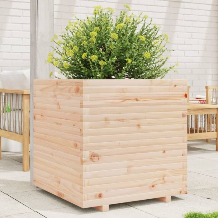 Jardinière 70x70x72 cm bois de pin massif – Image 1