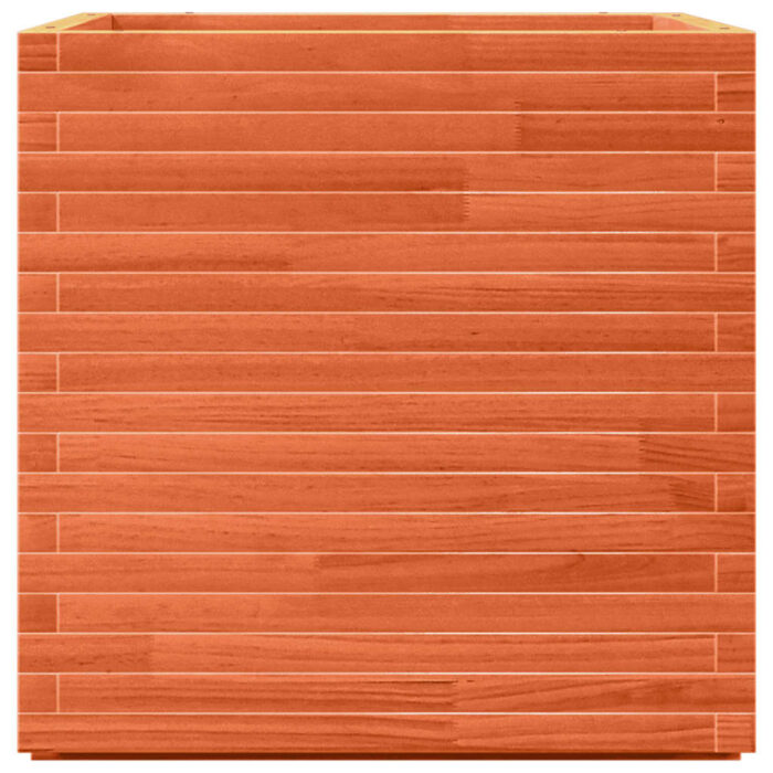 Jardinière cire marron 70x70x72 cm bois de pin massif – Image 4