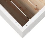 Jardinière blanc 70x40x72 cm bois de pin massif – Image 6