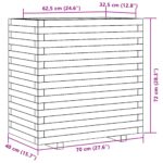 Jardinière 70x40x72 cm bois de pin imprégné – Image 8