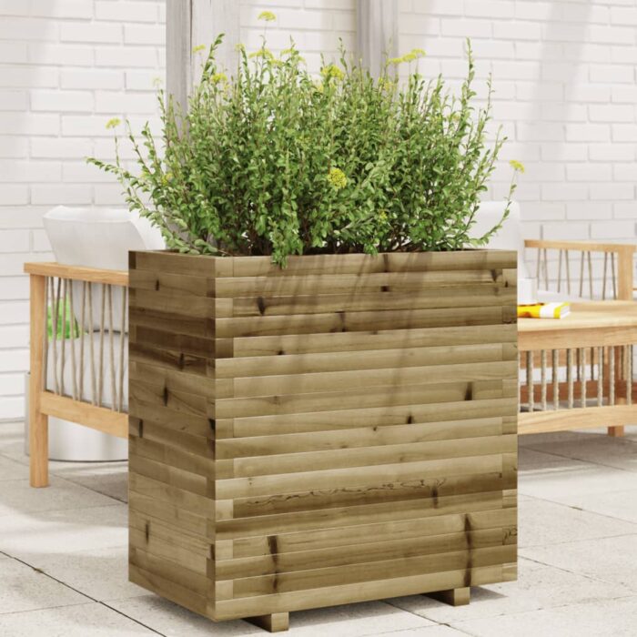 Jardinière 70x40x72 cm bois de pin imprégné – Image 1