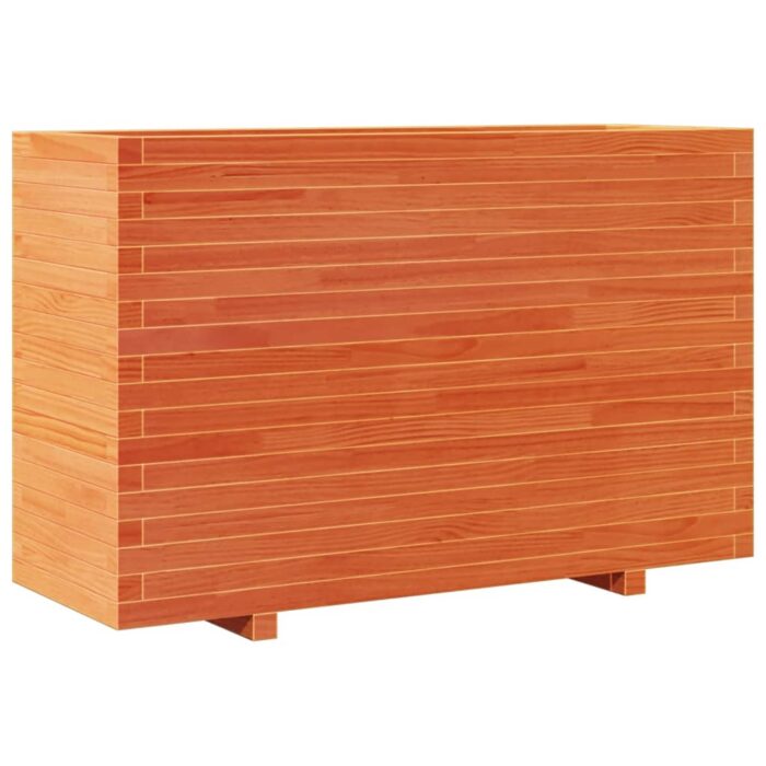 Jardinière cire marron 110x40x72 cm bois de pin massif – Image 5