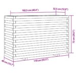 Jardinière cire marron 110x40x72 cm bois de pin massif – Image 8